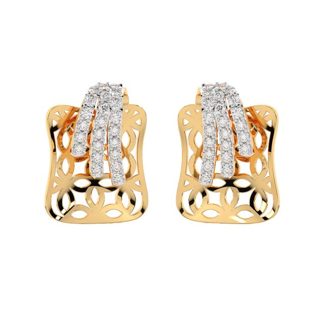 Vinny Round Diamond Stud Earrings